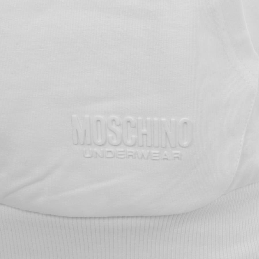 Moschino Logo Tape Hoodie White Mainline Menswear